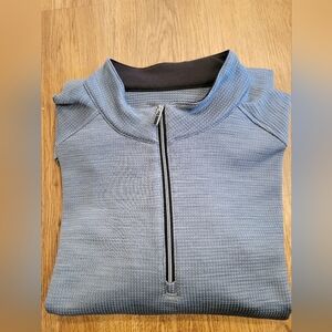 Mens Blue Quarter Zip Cypress Club Long Sleeve shirt XXL